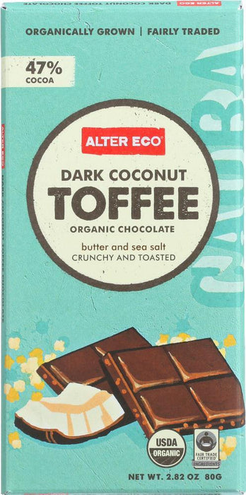 Alter Eco: Organic Chocolate Dark Coconut Toffee, 2.82 Oz