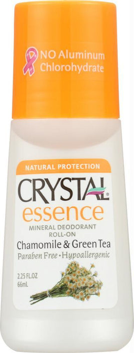 Crystal Body Deodorant: Deodorant Roll-on Chamomile & Green Tea, 2.25 Oz