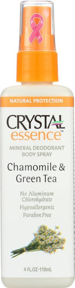 Crystal Body Deodorant: Deodorant Spray Chamomile & Green Tea, 4 Oz