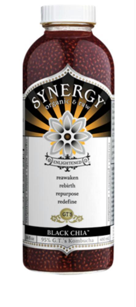 Gt's Enlightened Kombucha: Synergy Organic And Raw Kombucha Black Chia, 16 Oz