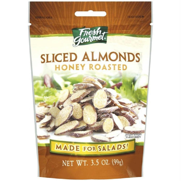 Freshgourmet: Sliced Almonds Honey Roasted, 3.5 Oz