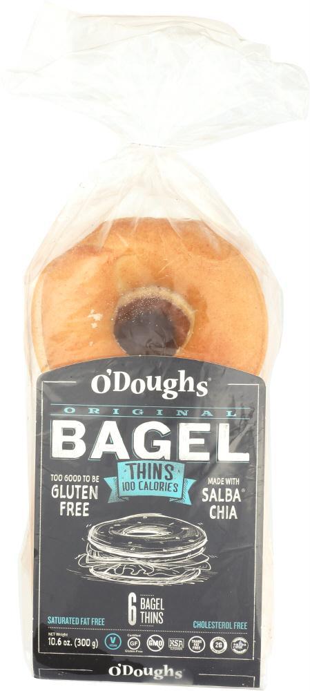 Odoughs: Gluten Free Bagel Thins 100cal Original, 10.6 Oz