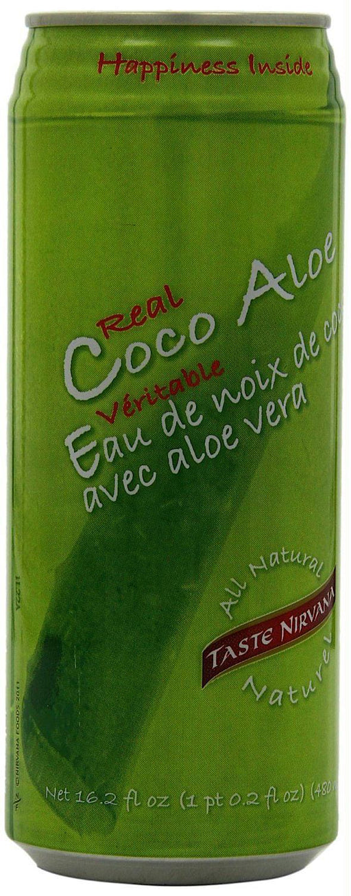 Taste Nirvana: Real Coco Aloe Juice In Can, 16.2 Oz