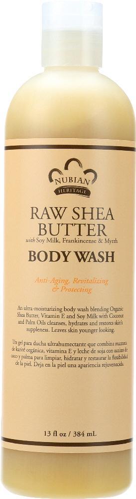 Nubian Heritage: Body Wash Raw Shea Butter, 13 Oz