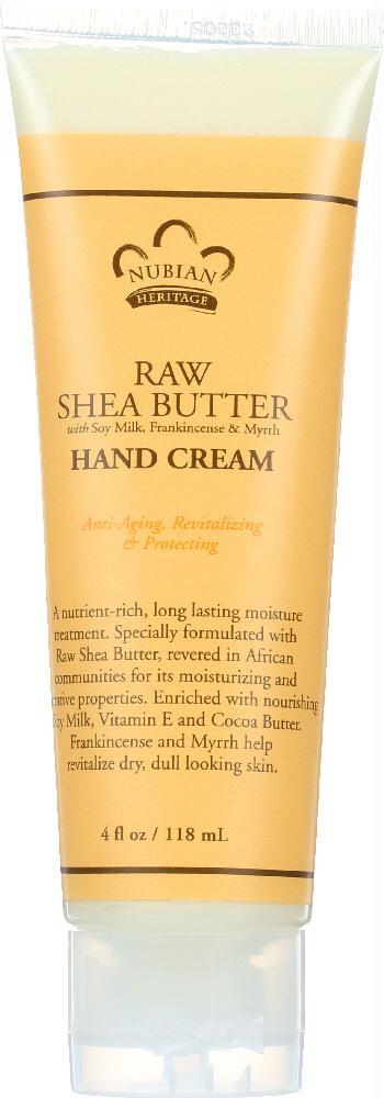 Nubian Heritage: Hand Cream Raw Shea Butter, 4 Oz