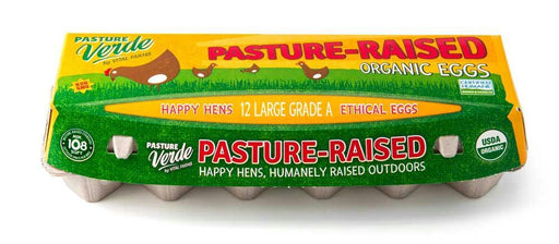 Pasture Verde: Pasture-raised Usda Certified Organic Eggs, 12 Ct