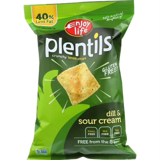 Enjoy Life: Plentils Crunchy Lentil Chips Dill & Sour Cream, 4 Oz