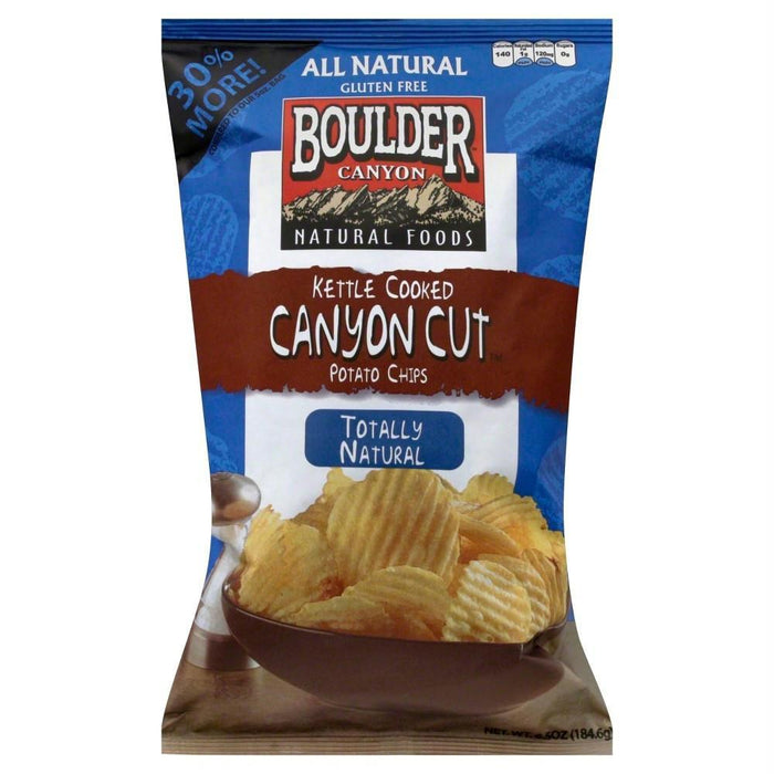 Boulder Canyon: Potato Chips Kettle Cooked Totally Natural, 6.5 Oz