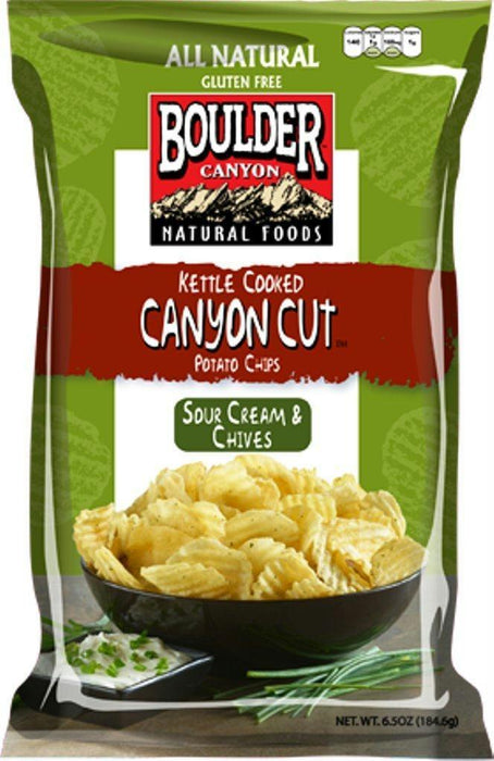 Boulder Canyon: Chips Kettle Cooked Sour Cream & Chives, 6.5 Oz