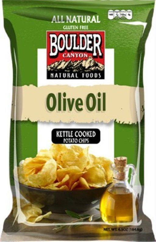 Boulder Canyon: Natural Foods Kettle Cooked Potato Chips Olive Oil, 6.5 Oz