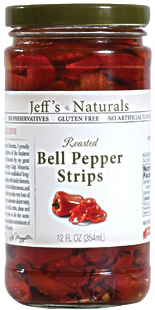 Jeff's Naturals: Roasted Bell Pepper Strips, 12 Oz