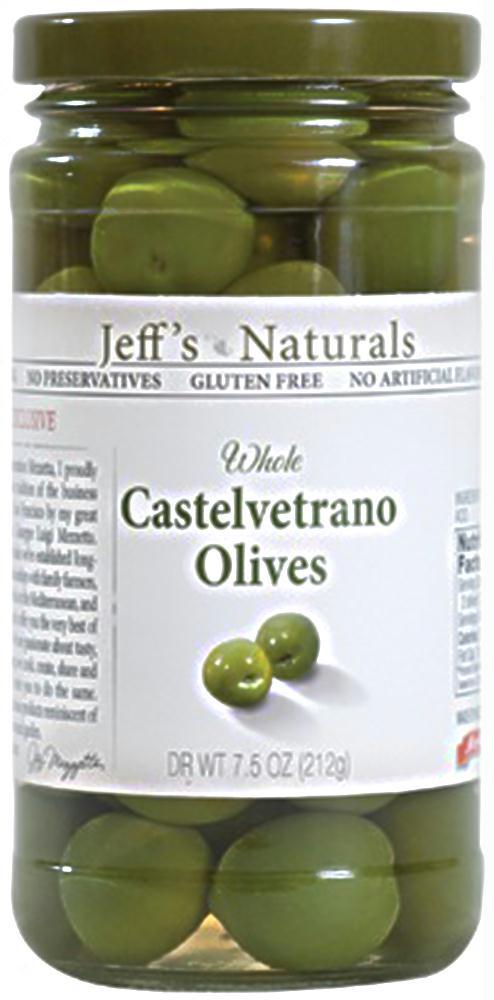 Jeff's Naturals: Whole Castelvetrano Olives, 7.5 Oz