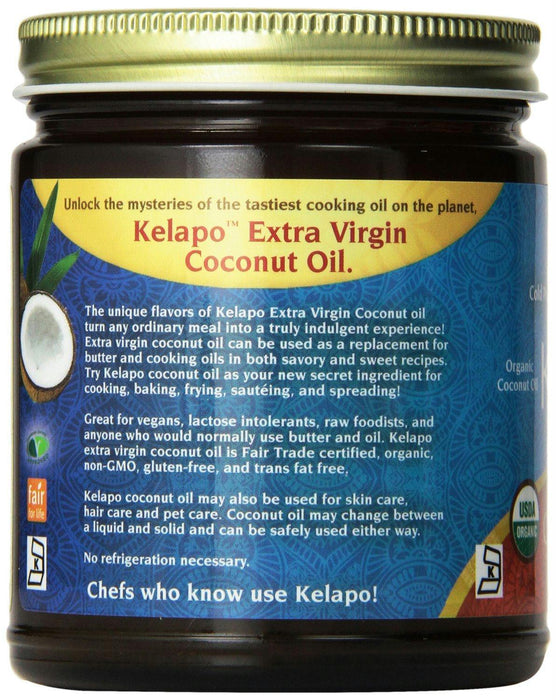 Kelapo: Organic Extra Virgin Fair Trade Coconut Oil, 8 Oz