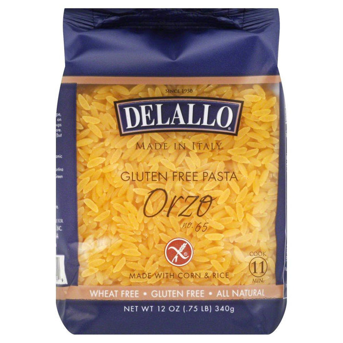 Delallo: Gluten Free Corn & Rice Pasta Orzo No. 65, 12 Oz