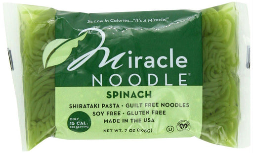 Miracle Noodle: Shirataki Pasta Spinach Angel Hair, 7 Oz