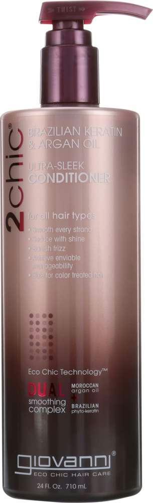 Giovanni Cosmetics: 2chic Brazilian Keratin & Argan Oil Ultra Sleek Conditioner, 24 Oz