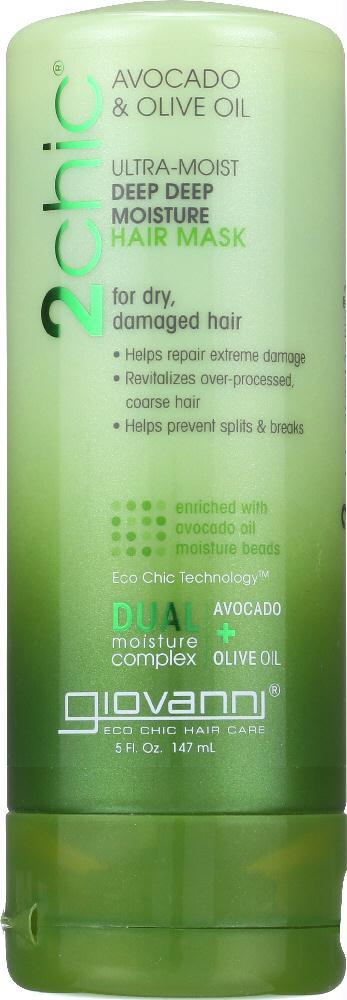 Giovanni Cosmetics: 2chic Avocado & Olive Oil Ultra Moist Deep Moisture Hair Mask, 5 Oz