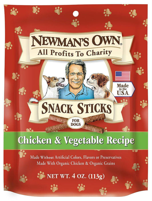 Newman's Own: Snack Sticks For Dog Chicken And Vegetable Recipe, 4 Oz