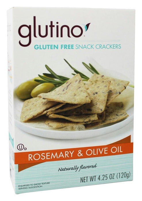 Glutino: Gluten Free Snack Crackers Rosemary And Olive Oil, 4.25 Oz