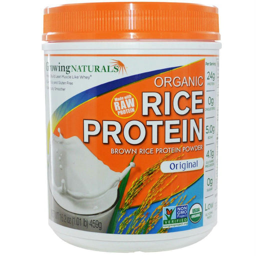 Growing Naturals: Organic Raw Rice Protein Original, 16.2 Oz