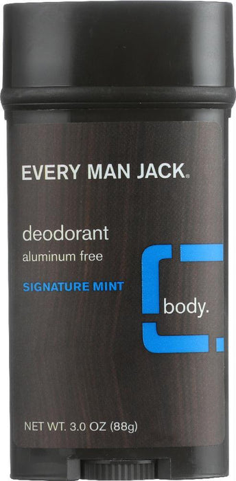 Every Man Jack: Deodorant Stick Aluminum Free Signature Mint, 3 Oz