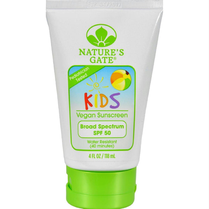 Natures Gate: Kids Broad Spectrum Spf 50 Sunscreen, 4 Oz