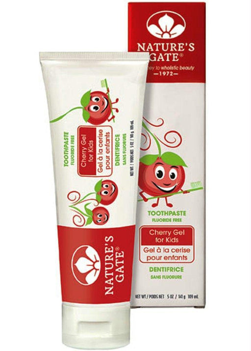 Natures Gate: Toothpaste Fluoride Free Cherry Gel For Kids, 5 Oz