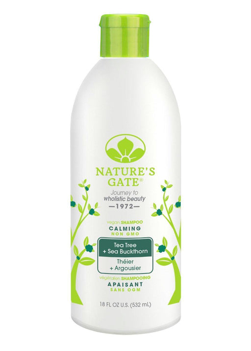 Natures Gate: Calming Shampoo Tea Tree + Sea Buckthorn, 18 Oz