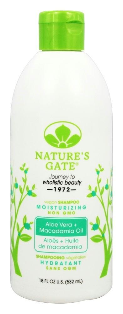 Natures Gate: Moisturizing Shampoo Aloe Vera + Macadamia Oil, 18 Oz