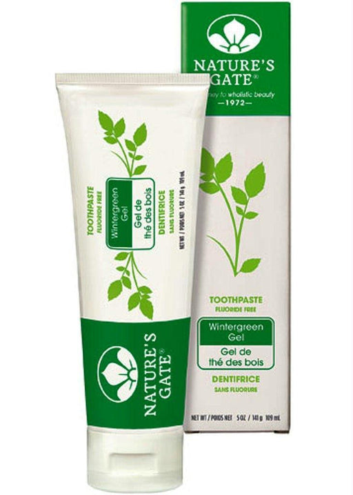 Natures Gate: Toothpaste Fluoride Free Wintergreen Gel, 5 Oz