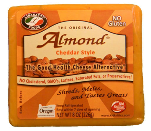 Lisanatti: Cheddar Style Almond Cheese, 8 Oz