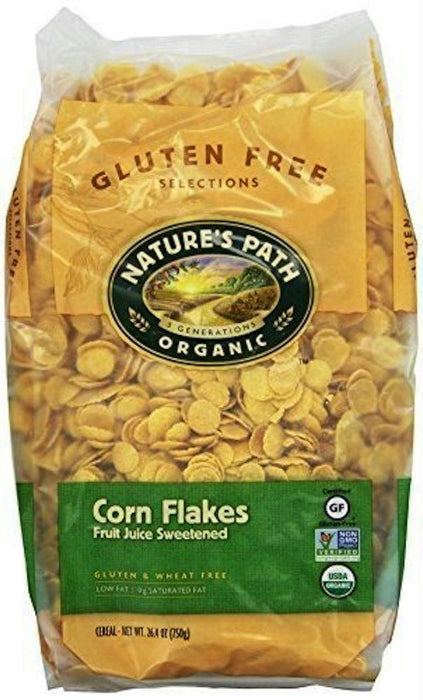 Natures Path: Organic Corn Flakes Fruit Juice Sweetened Eco Pac, 26.4 Oz