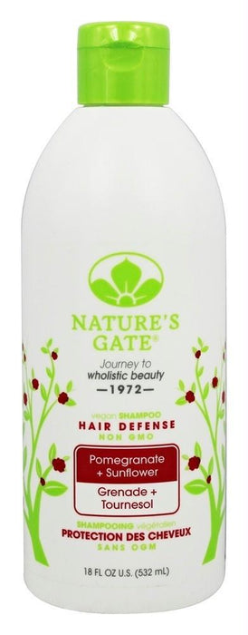 Natures Gate: Hair Defense Shampoo Pomegranate + Sunflower, 18 Oz