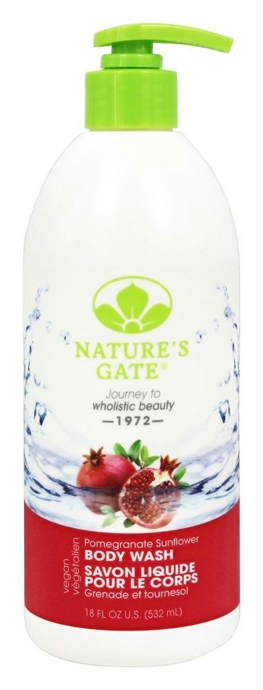 Natures Gate: Body Wash Pomegranate Sunflower, 18 Oz