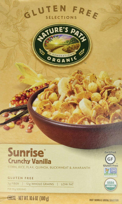 Natures Path: Organic Sunrise Cereal Gluten Free Crunchy Vanilla, 10.6 Oz