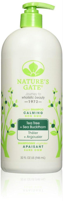 Natures Gate: Tea Tree + Sea Buckthorn Calming Shampoo, 32 Oz