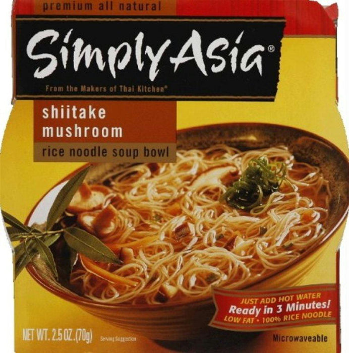 Simply Asia: Shiitake Mushroom Rice Noodle Soup Bowl, 2.5 Oz