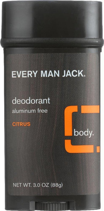 Every Man Jack: Deodorant Stick Aluminum Free Citrus, 3 Oz