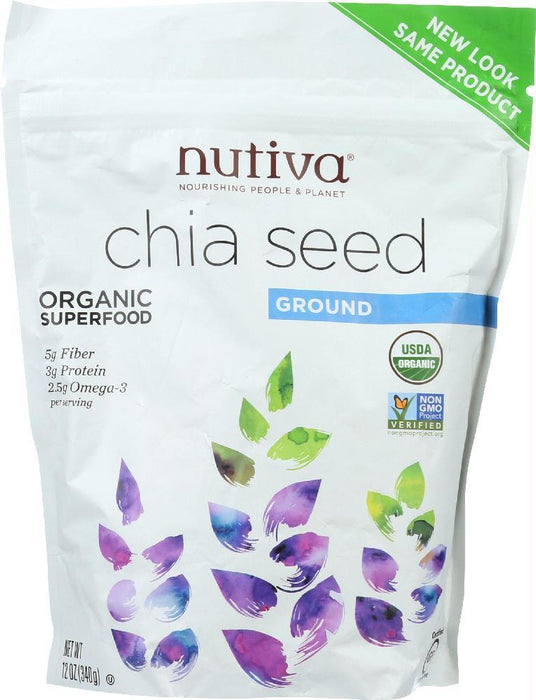 Nutiva: Organic Superfood Ground Chia Seed, 12 Oz