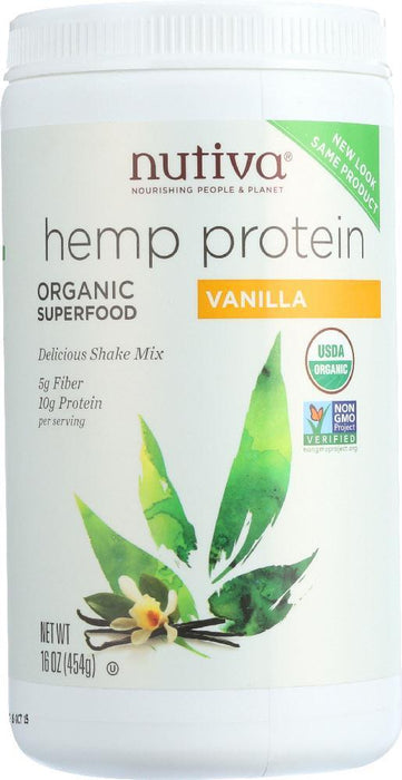 Nutiva: Organic Superfood Hemp Protein Vanilla Shake, 16 Oz