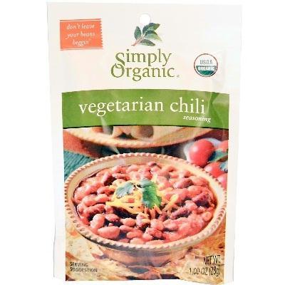 Simply Organic: Seasoning Mix Vegetarian Chili, 1 Oz