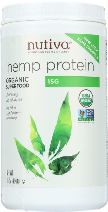 Nutiva: Organic Superfood Hemp Protein 15 G, 16 Oz