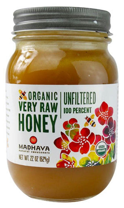 Madhava: Organic Very Raw Honey, 22 Oz