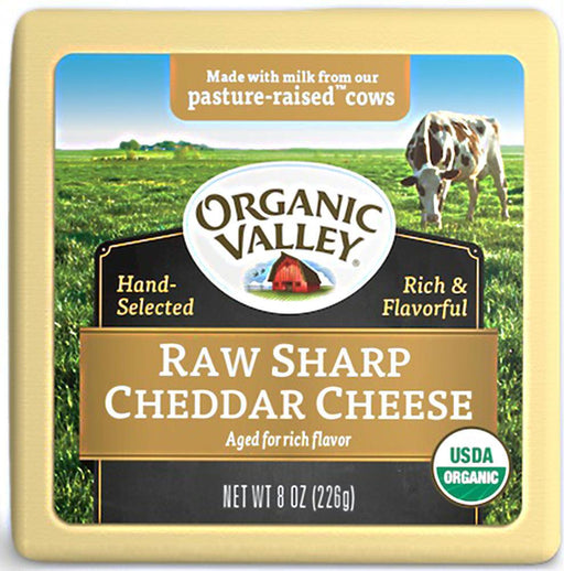 Organic Valley: Raw Sharp Cheddar Cheese, 8 Oz