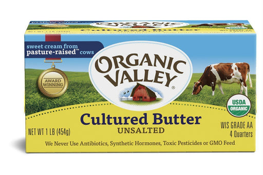 Organic Valley: Butter Organic Cultured Unsalted, 16 Oz