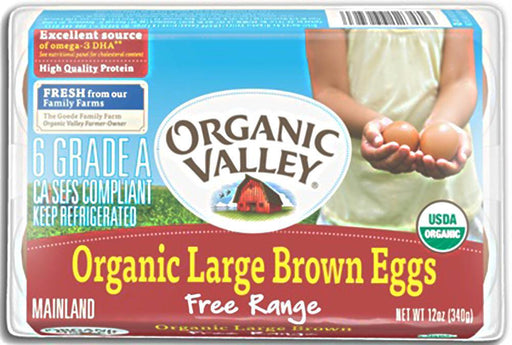 Organic Valley: Large Brown Eggs, 0.5 Dozen