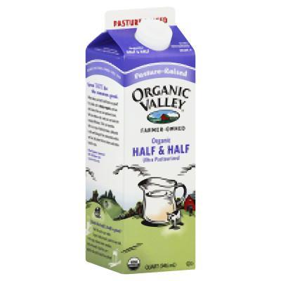 Organic Valley: Half & Half Ultra Pasteurized Grade A, 32 Oz