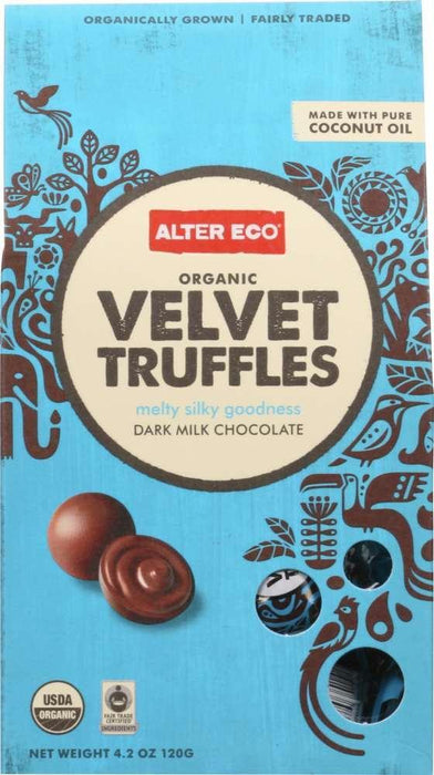 Alter Eco: Organic Velvet Truffles Dark Milk Chocolate, 4.2 Oz