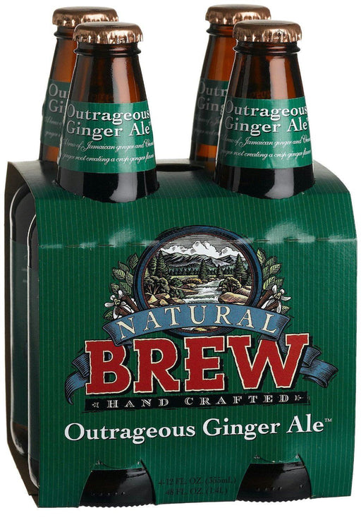 Natural Brew: Outrageous Ginger Ale 4 Pack, 48 Oz