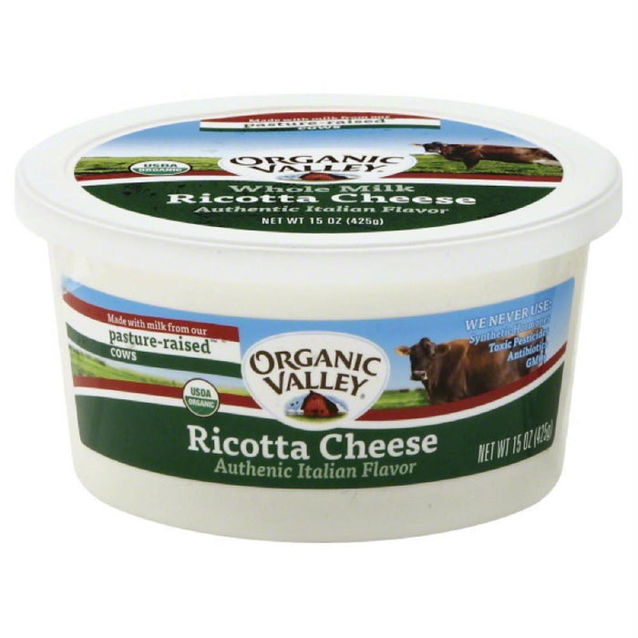 Organic Valley: Whole Milk Ricotta Cheese, 15 Oz